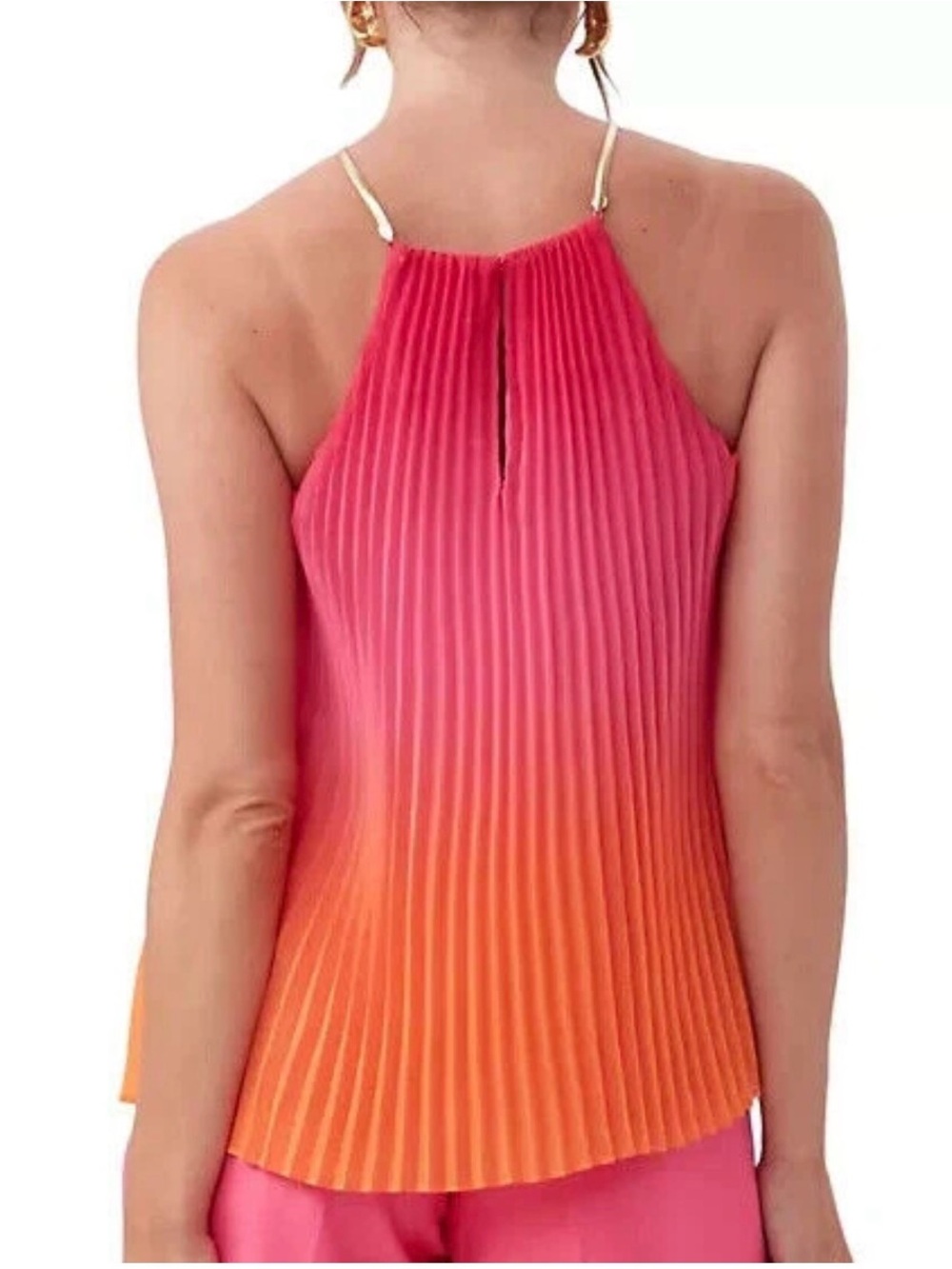 Trina Turk Nayarit pleated Chiffon Top - Picture 3 of 7